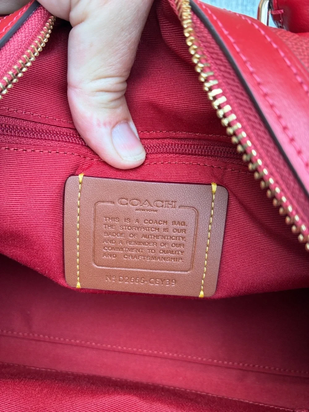 Coach Rowan Satchel Bag In Signature Canvas Crimson Red Purse